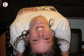 Upside down