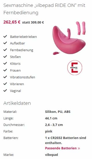 Test: Sexmaschine „vibepad RIDE ON“ mit Fernbedienung