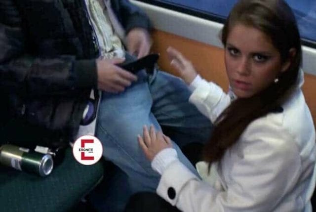 Caught having sex in the tram