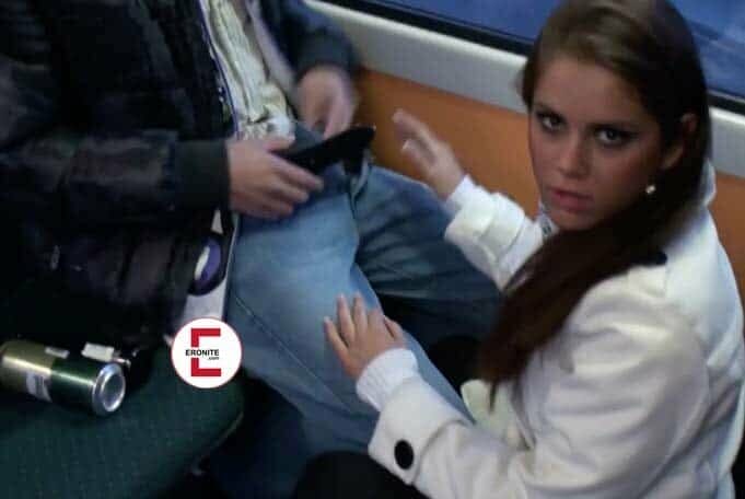Caught having sex in the tram